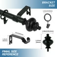 thumbnail image 6 of Urbanest Round Urn Curtain Rod Set With 24 Rings, 5/8", 84"-120", Black, 6 of 6