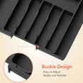 thumbnail image 6 of Norcho Silverware Drawer Organizer, Expandable Utensil Tray for Kitchen, Cutlery and Flatware Holder, Adjustable Storage for Spoons, Forks and Knives, 13–22 x 15", Black, 6 of 8