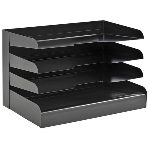Buddy Black Steel Desktop Paper Organizer Com Black Steel Desktop Paper Organizer