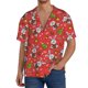 thumbnail image 1 of Balery Cute Christmas Bunny Camisa Casual de Manga Corta con Botones para Hombre, Texturizada, Estilo Cubano, para Playa, Verano-Small, 1 of 5