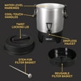 thumbnail image 3 of HomeCraft 45-Cup Coffee Brewer, Quick-Brewing Electric Coffee Pot with Dripless Spigot, Stainless Steel, 3 of 6
