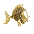 thumbnail image 2 of Estatuilla de escultura de resina Gloria dorado decorativa perro cachorro, 2 of 9
