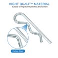 thumbnail image 4 of Pasadores de clip de cotter Uxcell de 3.5 mm x 70 mm, sujetador de resorte, pasador de enganche, pasador R, pasador de horquilla de acero al carbono tono plateado 20Pcs, 4 of 6