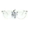 thumbnail image 2 of Mens Hipster Nerdy Retro Clear Circle Round Lens Eye Glasses Clear, 2 of 4