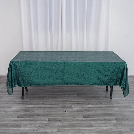 

BalsaCircle 60 x 102 Sequin Rectangular Tablecloth Hunter Green
