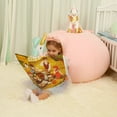 thumbnail image 2 of Large Unicorn Toy Organizers and Storage, Bean Bag Chair for Girls Room Decor, Stuffed Animal Storage, Kids Chair, Baby Fleece Fabric Super Soft, COVER ONLY, 38" Extra Large, 2 of 5