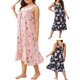 thumbnail image 4 of Vestido Irfora Vestido de tumbona para mujer, estampado floral, sin mangas, de talla grande, camisones sueltos, pijamas para descansar Irfora Vestido, 4 of 5