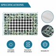 thumbnail image 6 of Sage Green Eucalyptus Placemats Set of 4, Spring Leaves Black White Plaid Placemats for Dining Table, Place Mats for Kitchen Tabletop, Waterproof Wipeable Dining Table Mats Set, 6 of 9