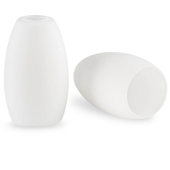 Kira Home Coast 7" Oval Glass Shades, Replacement Glass, 1-5/8" Fitter Opening for Threaded Medium Base Socket, 7.5" x