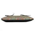 thumbnail image 3 of Turquoise Chair Seating Cushion, Indigenous Art Drawing Folk Tile Tribal, Soft Seat Pads for Office with Anti-slip Backing, 16"x16", Turquoise and Orange, by Ambesonne, 3 of 7