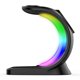 thumbnail image 3 of Cargador inalámbrico Soporte magnético para auriculares QC3.0 para iPhone IWatch Negro, 3 of 9