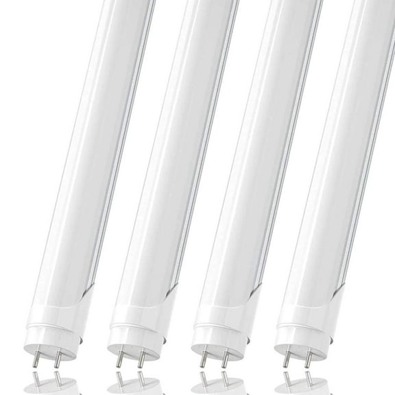 JESLED Dual Row 24W 4FT LED Tube Bulbs Frosted Cover