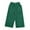 Green, variant on Kids Corduroy Cropped Flare Pants Elastic High Waist Ribbed Bell-Bottom Sweatpants Boys Girls Wide Leg Baggy Trousers