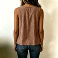 thumbnail image 4 of Lumtrix Womens Cotton Tank Tops Dressy Casual Summer 2026 Boho Loose Fit Top Lightweight Beach Sleeveless Shirts Brown XL, 4 of 6