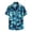 Light Blue, variant on Aoochasliy Summer Clearance Mens Shirts Men Hawaiian Short Sleeve Beach Stand-up Collar Shirt Printed Summer Casual Button Down Shirts