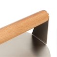 thumbnail image 2 of 304 Stainless Steel Hamburger Press, Smooth Surface, Wooden Handle, Easy to Clean, Steak Press for Panini and Sandwich, 2 of 4