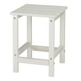 thumbnail image 2 of IVV Square Side Table, 14-Inch HDPE Outdoor Weather Resistant End Table for Patio, Backyard, Pool, Easy Maintenance (White), 2 of 8