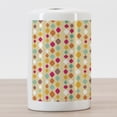 thumbnail image 3 of Beige Ceramic Toothbrush Holder, Vertical Oval Tiled Circle Geometric Groovy Shapes Looks Like Flowing down Pattern, Decorative Versatile Countertop for Bathroom, 4.5" X 2.7", Multicolor, by Ambesonne, 3 of 4