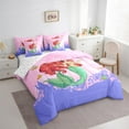 thumbnail image 4 of Castle Fairy Cartoon Mermaid 7-Piece Twin Bedding Sets,Ocean Princess Bedding Comforter Set,Kawaii Castle Breathable Sheet Sets,Ultra Soft Sea Home Decor, 4 of 9