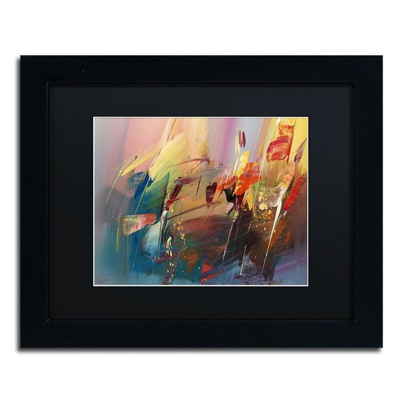Trademark Fine Art "Garden" Canvas Art by Ricardo Tapia, Black Matte, Black Frame