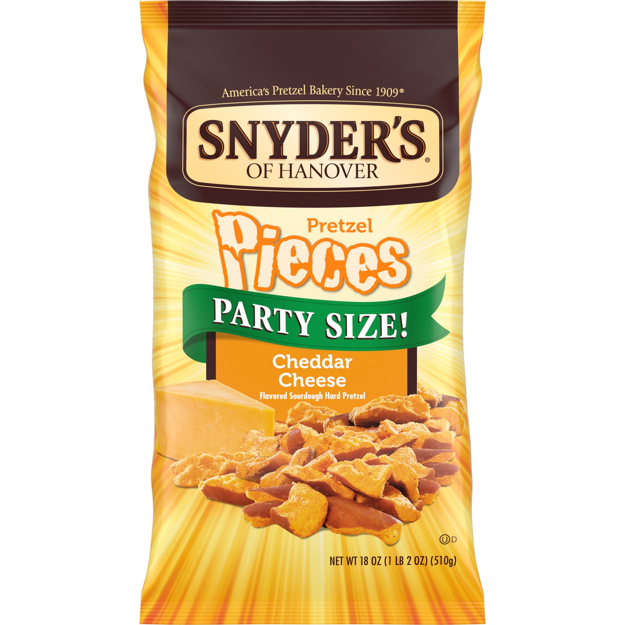 Snyder's of Hanover Pretzel Pieces, Cheddar Cheese, Party Size 18 oz