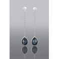 thumbnail image 5 of Sechi Blue Labradorite Dangle Earrings - 925 Sterling Silver Hypoallergenic Long Chain Briolette Droplet, Natural Gemstone Birthstone Jewelry for Women, 5 of 9