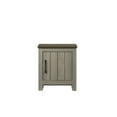 thumbnail image 3 of Wooden Coffee Tables, Nyla 16"W Gray Oak End Table, Side Table, Nightstand with Cabinet Door, Gray Coffee Tables,Wood Round Coffee Tables, Furniture Primary Living Space Tables, 3 of 5