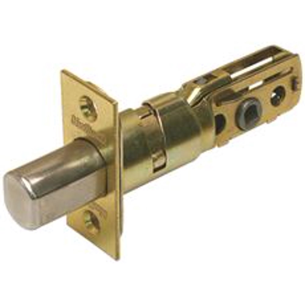 WEISER NEW STYLE ROUND FACE DRIVE IN ADJUSTABLE DEADBOLT POLISHED BRASS