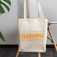 thumbnail image 2 of Tennessee, America, USA or US State Themed, Groovy Retro Wavy Text Merch Gift, 12oz Canvas Tote Bag, 2 of 3