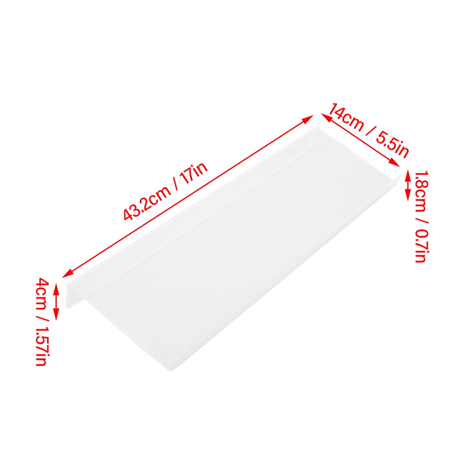 BIMZUC Acrylic Keyboard Riser – Low Front Lip, Polished Finish, Tilted Design for Comfortable Typing, Stable & Durable – Transparent Keyboard Stand for Home Office