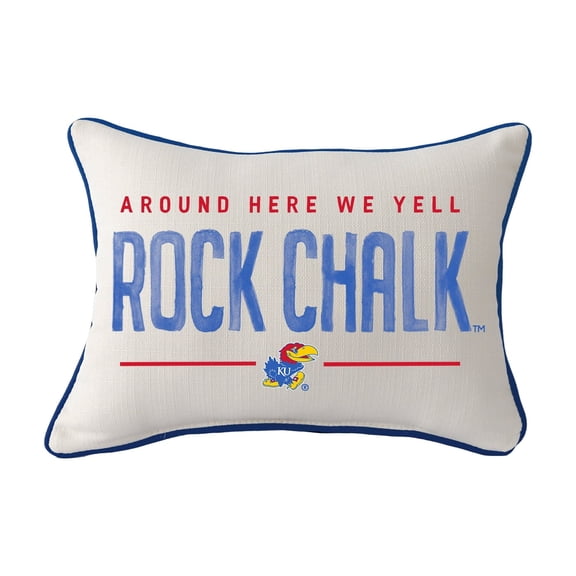 Little Birdie Kansas Jayhawks Rectangular Piped Pillow