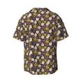 thumbnail image 5 of Salouo Flowers Daisy Pattern Cuban Collar Shirts for Men Button-Down Shirt Men's Short Sleeve Shirts Hawaiian Shirts Casual Shirts -Small, 5 of 6