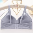thumbnail image 4 of SMihono Wireless Everyday Bra for Women Comfort No Underwire Full Coverage Push Up Texture Bralette Adjustable Daily T-Shirt Bra Gray XL, 4 of 6