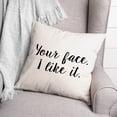 thumbnail image 2 of Creative Products Face 18x18 Spun Poly Pillow, 2 of 2