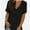 Black, variant on Womens Summer Tops Short Sleeve Casual Shirts Floral Tee Trendy Basics V Neck Plain Tshirt
