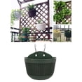 thumbnail image 4 of Nishiyuenyi Plastic Rattan Hanging Plant Basket Garden Flower Pot with Hook Dark Green M, 4 of 8