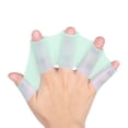 thumbnail image 3 of Aletas de paleta de silicona suave para nadar Dedos Aletas de palma Aletas Guantes de entrenamiento a prueba de agua MFZFUKR CPB-DE-SSW479-2, 3 of 5