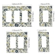 thumbnail image 2 of Yayeee Rocker Switch Wall Plate 3-Gang 6.5"x4.6" Home Decorative Outlet Cover, Light Floral, 2 of 6