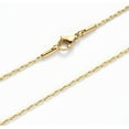 thumbnail image 1 of Collar de cadena de cable chapado en oro de 18 quilates, delicado, minimalista y sencillo, con cierre de mosquetón. Ideal para joyería de moda, bodas o como regalo de cumpleaños., 1 of 4