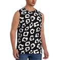 thumbnail image 2 of Fotbe Black Leopard Men's Camiseta sin Mangas Estampada para Hombres, Playera Casual para Gimnasio, Entrenamiento, Playa-3X-Large, 2 of 7