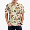 thumbnail image 3 of Balery Cute Vegetables Printed Men’s Short Sleeve Polo Shirt, Midweight Men's Shirt,Golf Polo shirts -Medium, 3 of 9