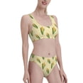 thumbnail image 2 of Daiia Yellow Corn printed 2 piece Swimsuit Bikinis for Women High Waisted Racerback Bathing Suits Summer Tummy Control Scoop Neck Swimwear-Small, 2 of 8