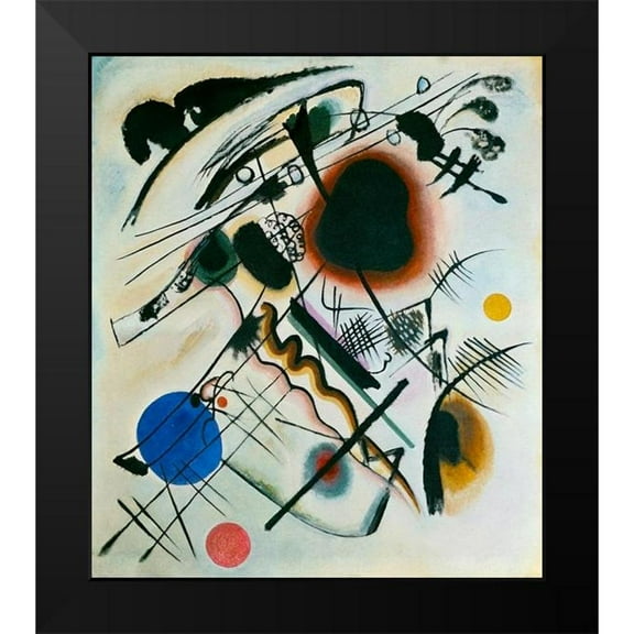 Kandinsky, Wassily 12x13 Black Modern Framed Museum Art Print Titled - Black Spot 1921