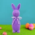 thumbnail image 5 of Easter Bunny Figurine Flocked Rabbit Statue Decorative Foam Material for Home Office Spring Decor, 5 of 8