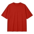 thumbnail image 5 of Plus Size 5XL Men's Shirt Short Sleeve 100%Cotton T-Shirts Breathable Crew Neck Athletic Tshirts Casual Summer Tops, 5 of 8