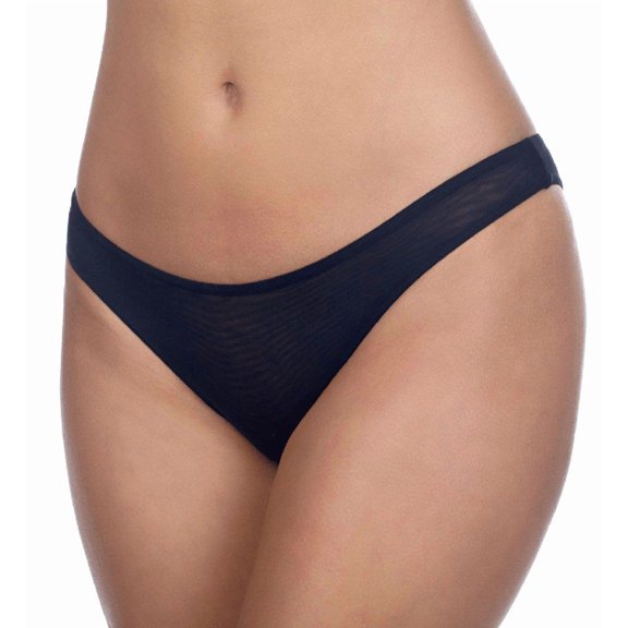 Women's Timpa 630800 Mesh Low Cut Bikini Panty (Black L)