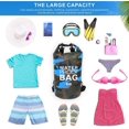 thumbnail image 3 of Bolsa seca impermeable, mochila flotante para playa, bolsa seca liviana para playa, navegación, pesca, kayak, natación, rafting, campamento, 10 l azul, 3 of 5
