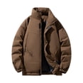 thumbnail image 1 of Puntoco Chaquetas Informales Con Capucha Y Manga Larga Con Bolsillos Y Cremallera De Color Sólido Para Hombre, 1 of 3