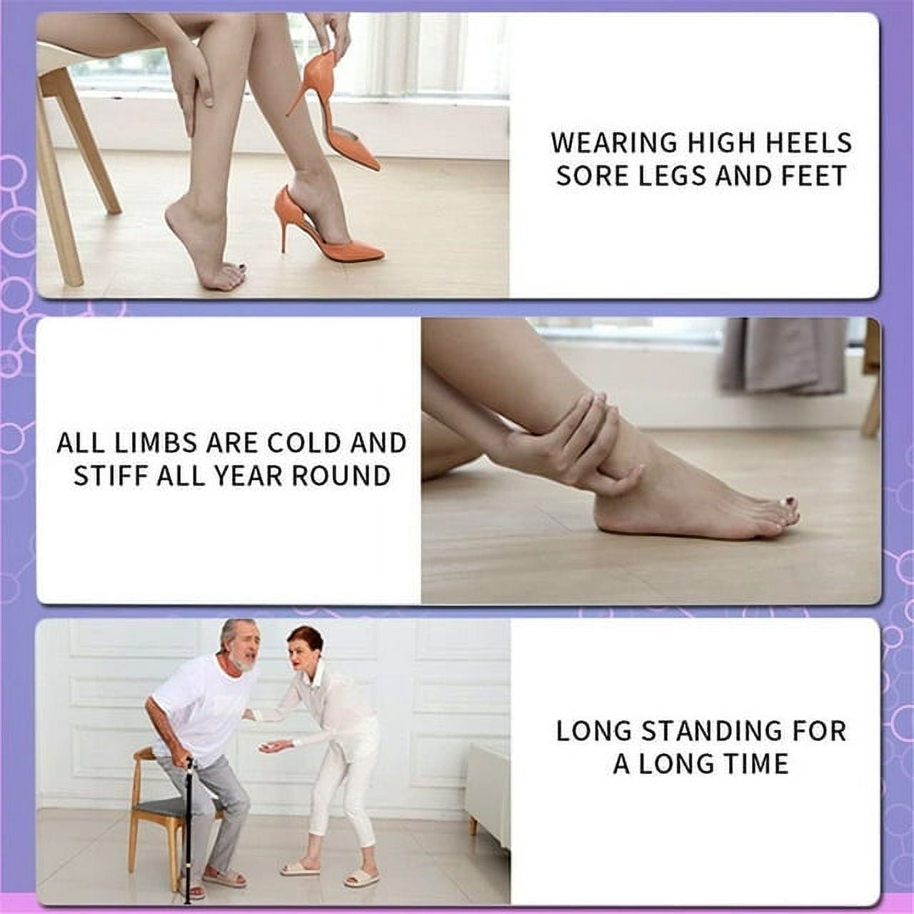 Electric Foot Massager Mat Pad USB LCD Portable Rechargeable for Men Women 6 Modes 9 Intensity Levels