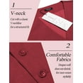 thumbnail image 6 of ETHAN Burgundy Mens Vest Casual for Formal Wear Traje De Vestir Para Hombre Vest for Men XS, 6 of 8